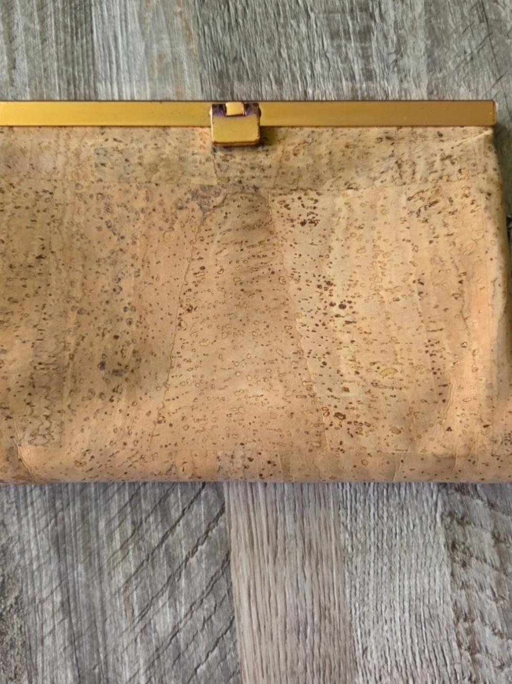 Munkee Made Cork Clutch Wallet Handmade Peacock Pattern Card Organizer